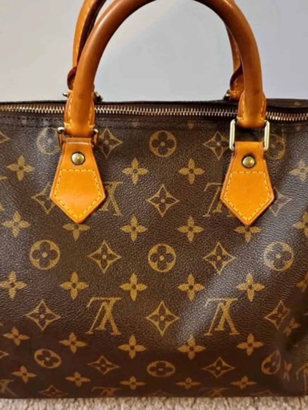 Louis Vuitton Monogram Canvas Top Handle Satchel Speedy 35.  Receipt Included - Picture 2 of 9